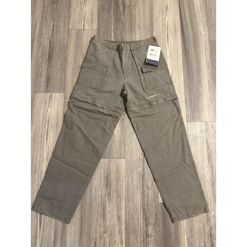 Vintage NWT Hummer Sportif Outdoor Canvas Cargo Pants Olive Utility Hiking Sz 38